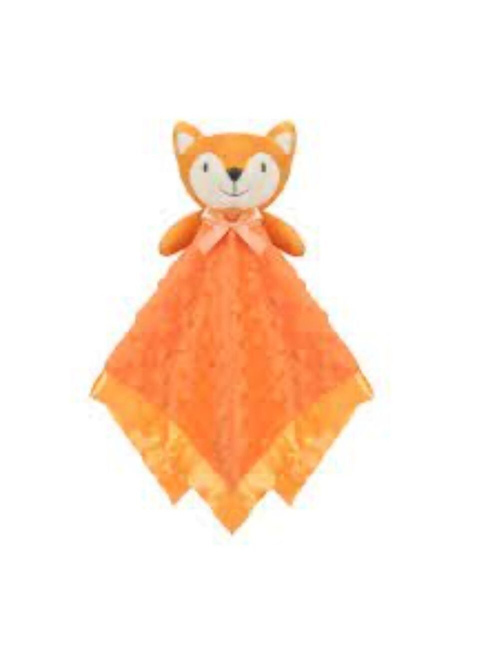 Fox Security Blanket Minky Dot Back Satin & Trim Baby Lovey Plush